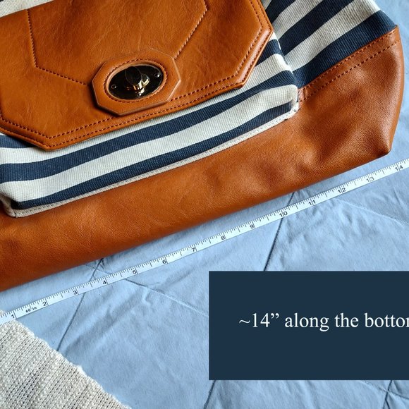 imoshion striped bag with magnetic closures - Picture 13 of 15